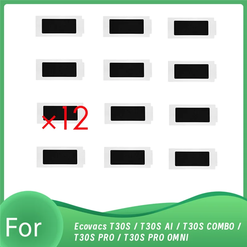 A76G-12 stuks filter voor Ecovacs T30S / T30S AI / T30S COMBO / T30S PRO / T30S PRO OMNI robotstofzuiger