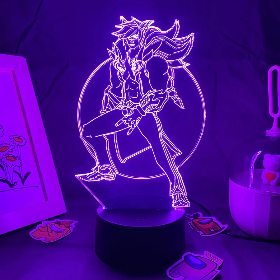 Game League of Legends The Boss Sett 3D Led Neon Night Lights Bedroom Decor Game LOL Sett Cool Lava Lamp Christmas Gifts For Kid