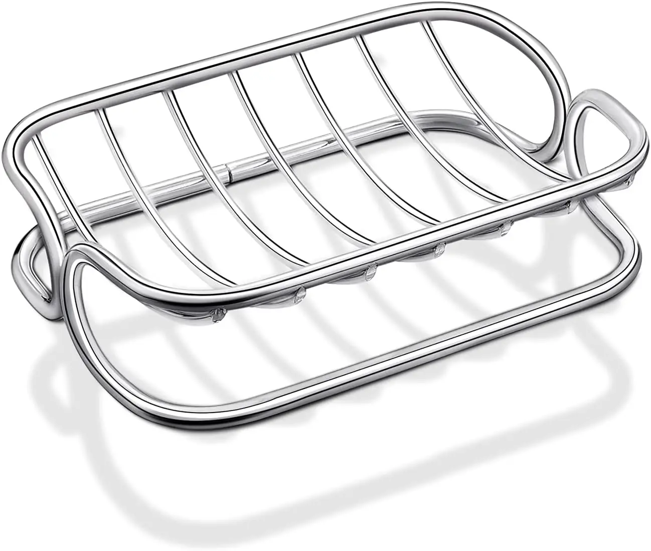 

Stainless Steel Soap Dish with Self-Draining Design, Rust-Proof Bathroom and Kitchen Holder for Shower Sink