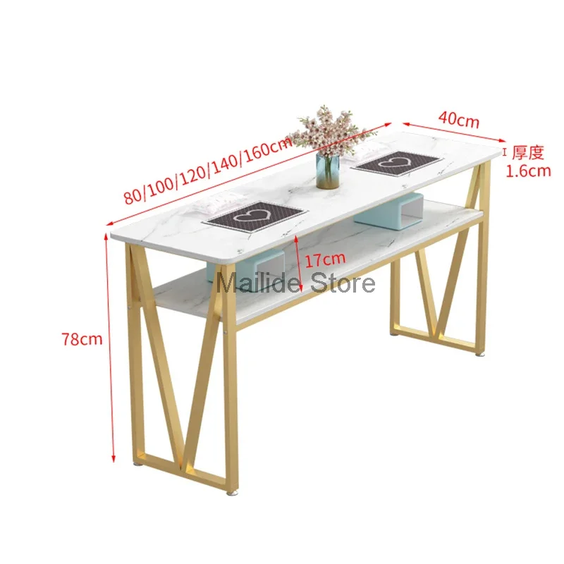 Moderne Smeedijzeren Manicure Tafels Voor Commerciële Meubels Nagel Tafel Zuinig Design Manicure Winkel Eenvoud Nail Station