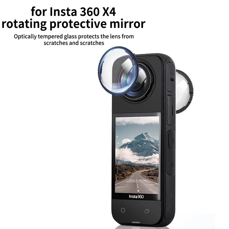 

For Insta360 X4 Lens Protector Rotating Panoramic Camera Lens Film Guard Accessory