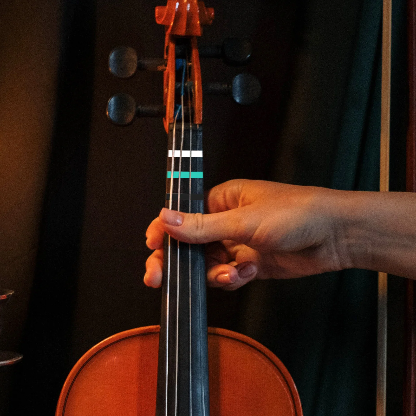 

3pcs Violin Fretboard Stickers Tape Beginner Finger Position Decal Learning Aid Tool Long Lasting Removable Adhesive For String