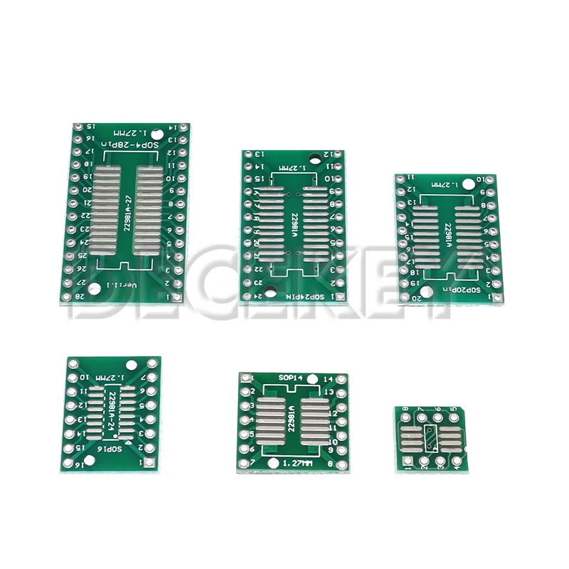 30PCS PCB Board Kit SOP24 SOP8 SOP14 SOP16 SOP20 SOP28 SMD Turn To DIP Adapter Converter Plate SOP 8 14 16 20 24 28