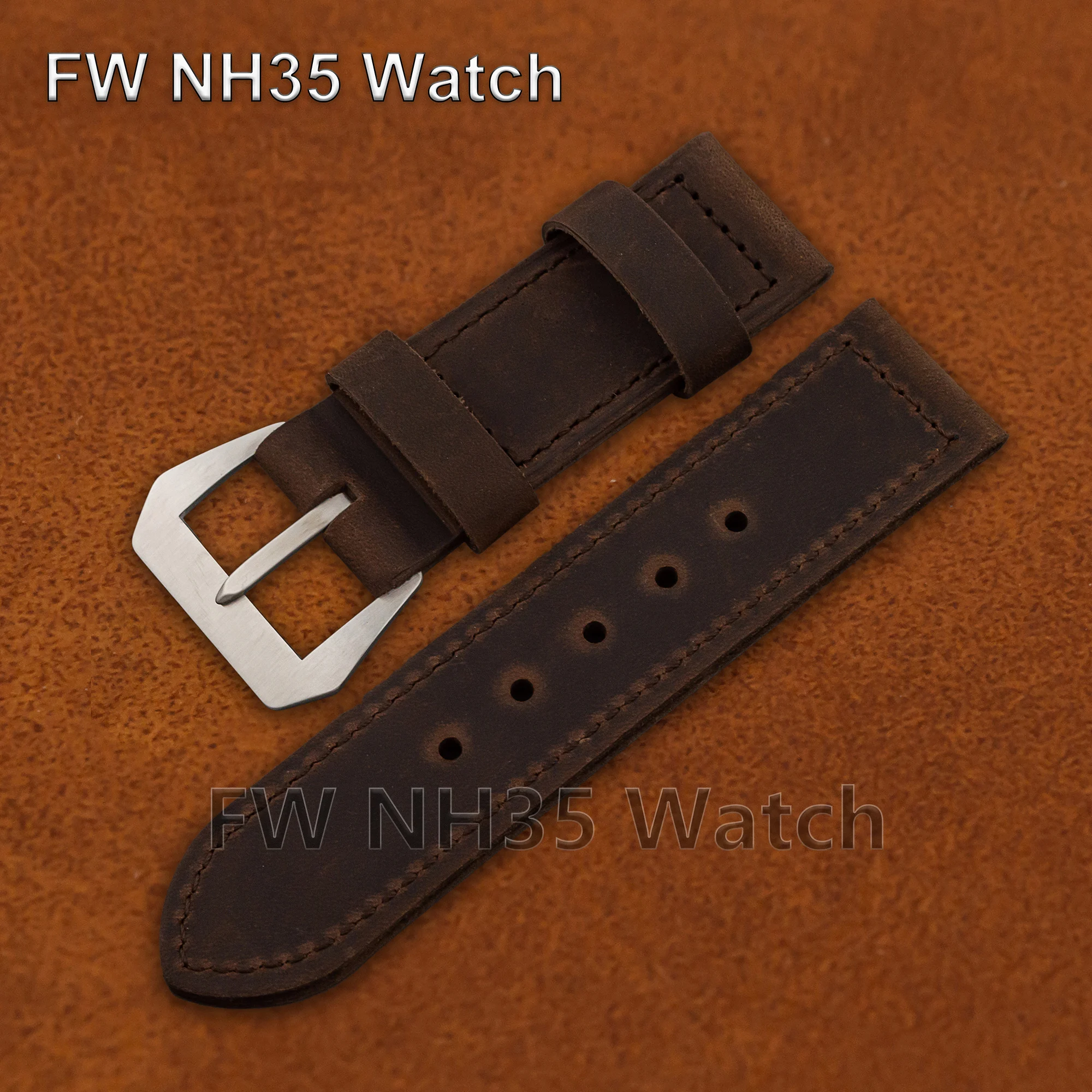 

Watch Strap for PAM 6152/6154 High Quality Genuine Leather Watch Bands Watch Accessories Watch Bracelet 26mm Watch Straps