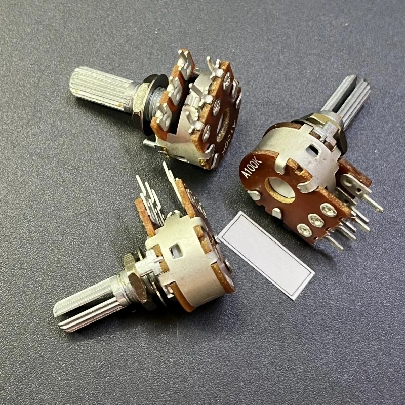 10pcs double 100k taiwan-made for kezhengxin 16 type double a100k electric slotter volume electric slotter shaft length 20mm