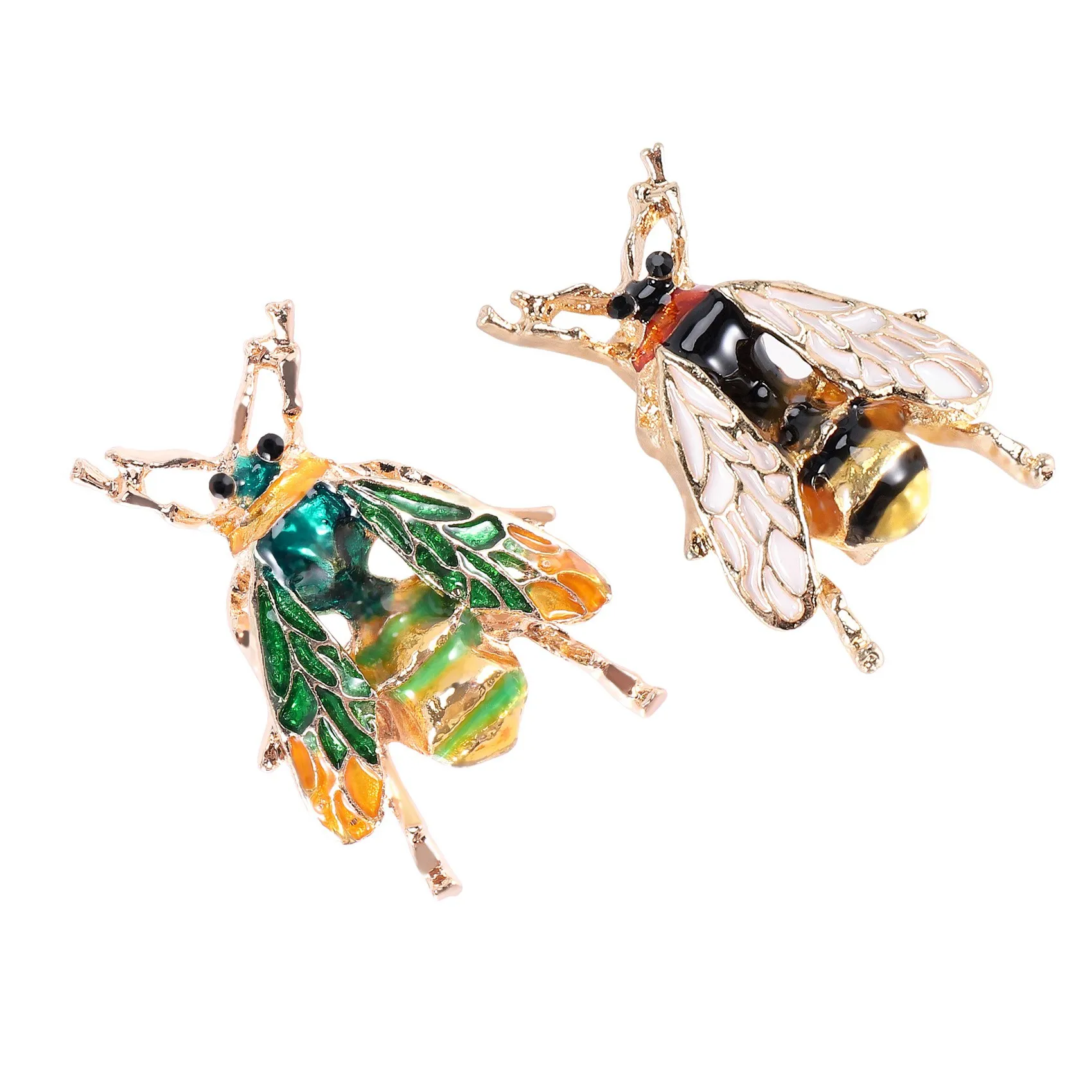 ABQR Moda Insetto Naturale Animale Smalto Spille Ape Spille in Lega Gioielli Vintage per Donne, Ape