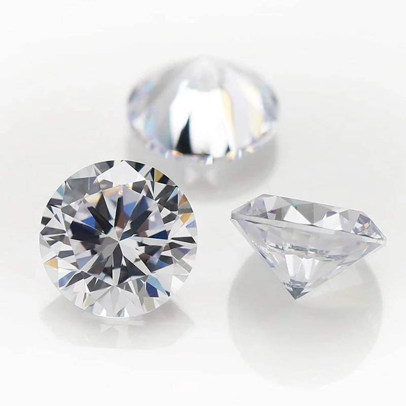 1~12mm 5A Runde Lose Zirkonia-Steine Weiß Lavendel Violett Tansanit Meerblau Mix 5 Farben CZ Edelsteine für Schmuckherstellung – Detail 2
