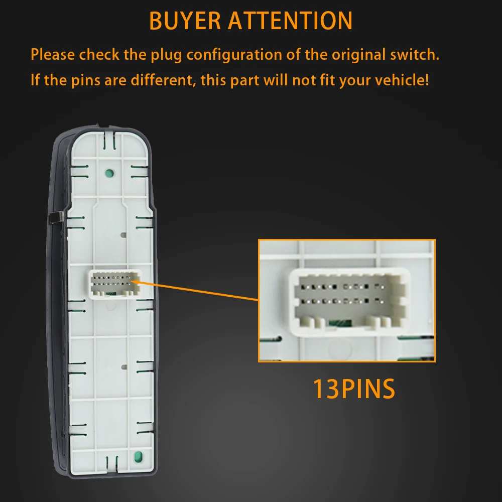 Elektrischer Fensterheberschalter für den linken Fahrer für Renault Fluence Megane 3 Laguna 3 2008–2016, Autozubehör 254000015R 25400-0015R – Detail 6