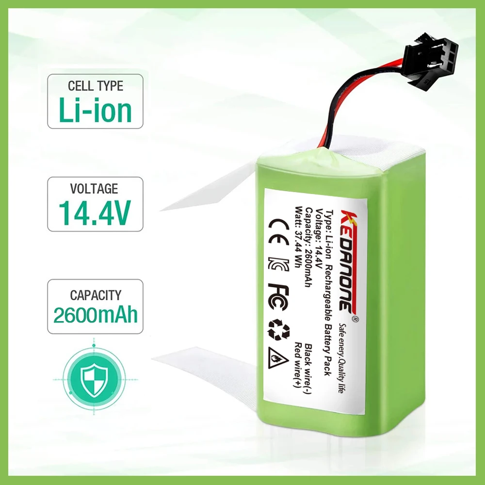 

NEW/14.8V 2600Mah Lithium Battery For 14.4V ILIFE A4 A4s V7 A6 V7s Plus Robot Vacuum Cleaner ILife 4S1P Full Capacity Li-Ion