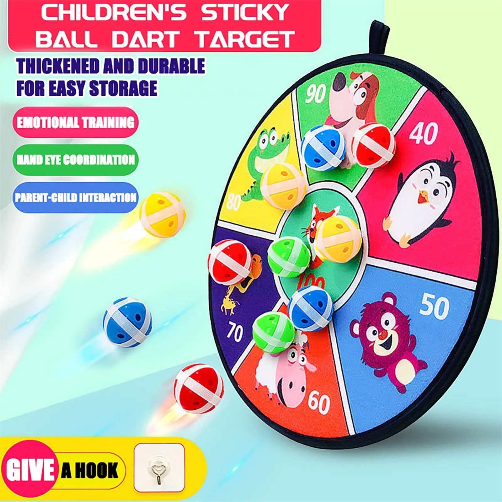 لزجة الكرة الأطفال رمي دارتبوارد 12 كرات لوحات اللعب الهدف الكرة الاطفال مجموعة داخلي الكرة لعبة الرياضة مصاصة حفلة الأسرة الرياضة #4