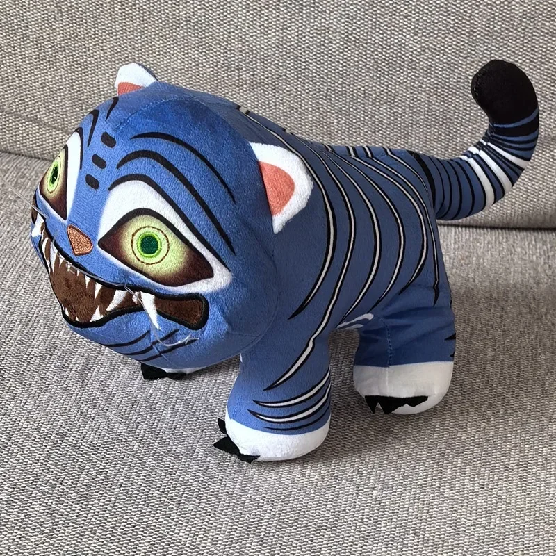 Treasuringu novo kpop demônio brinquedos de pelúcia jogo caçadores tigre brinquedo de pelúcia boneca tigre azul animais plushie presentes de aniversário
