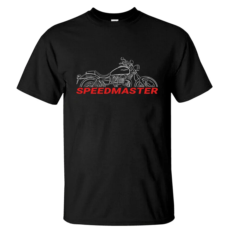 Camiseta Speedmaster Triumphs casual masculina, gráfico para motociclistas, mangas curtas, 100% algodão, camiseta, 2024, verão