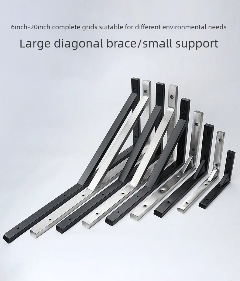 2 Stück Verstärkte Edelstahl-Dreieckshalterungen mit Schrauben DIY Regal-Eckverbinder für Marmortisch-Arbeitsplatten – Detail 6