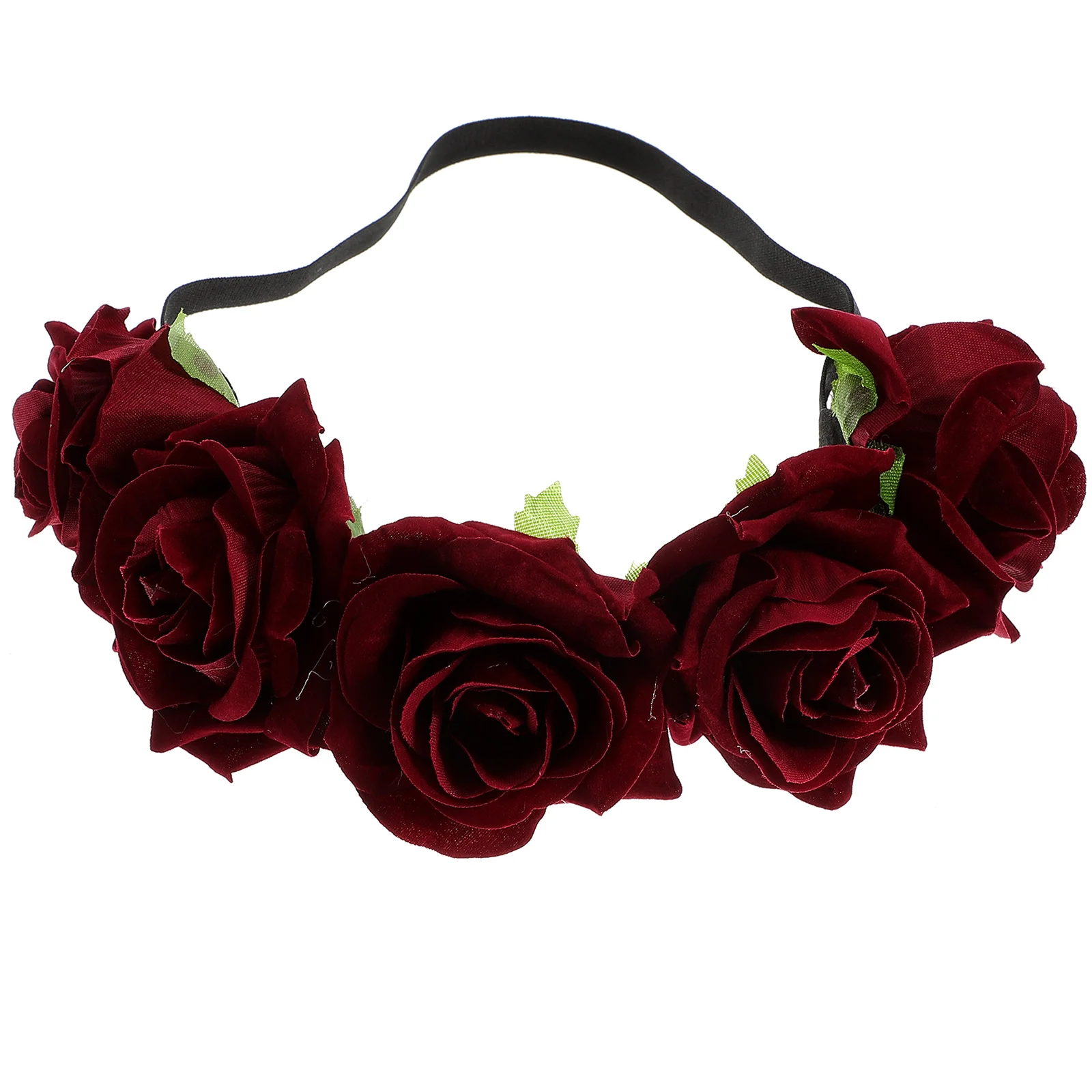

Rose Headband 7 Cm Silk Bridal Hair Vine Elegant Pearl Acrylic Flower Women Wedding Floral Headpiece Bride Headwear