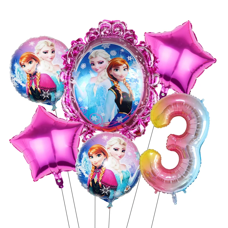 Disney Frozen Birthday Party Decorations Tableware Set Kids Birthday Party Favors Tablecloth Frozen Elsa Birthday Decoration