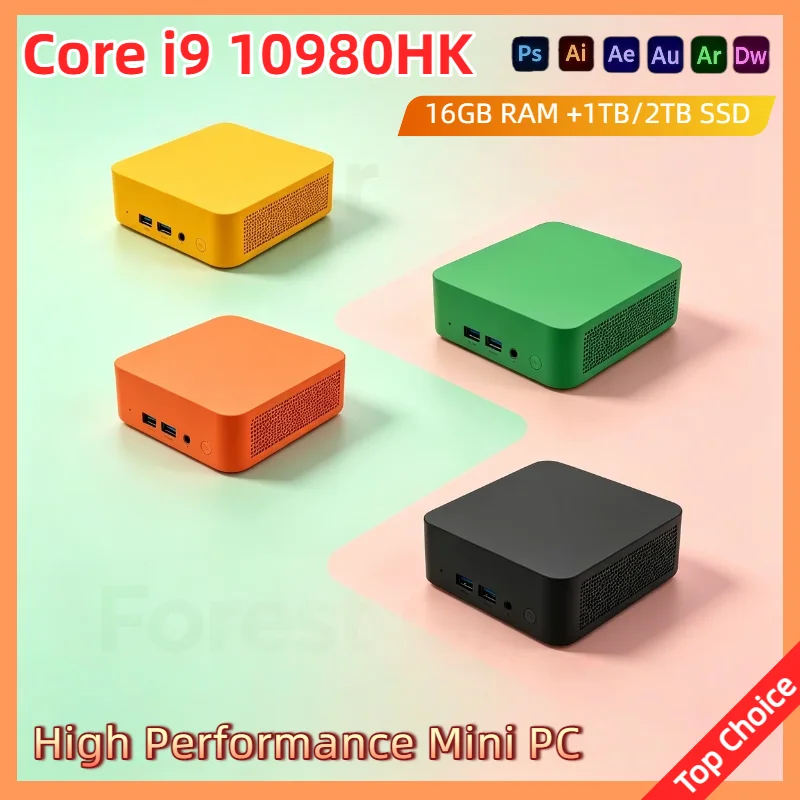 Core i9 10980HK Intel Mini PC Pro 16GB RAM 1TB 2TB SSD WiFi6 BT5.2 4K HD Gaming Office Study Desktop Computer