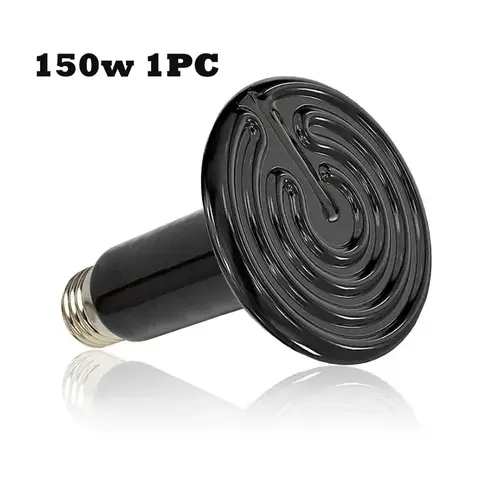 파충류 및 양서류용 100W/150W 세라믹 열 방출기 - 오래 지속되는 열 램프