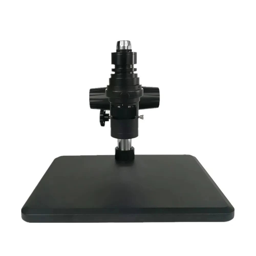 

High definition large depth of field 0.7-5 X single cylinder continuous variable magnification video microscope electron