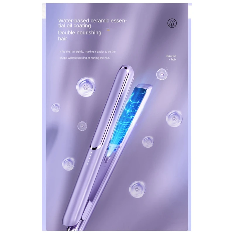 Electric Ceramic Hair Straightener 5 Temps Mini Straightener Heating Comb Anti Scalding Styling Tool