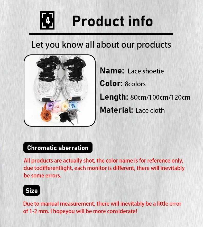 Flache Schnürsenkel Schnürsenkel ausgefallene Schnürsenkel für Frauen 3cm Breite 80cm/100cm/120cm Länge Canvas Sneakers Outdoor Freizeit schuhe Schnürsenkel – Detail 5