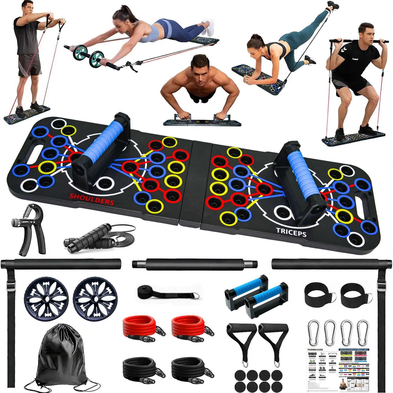 

Multifunctional Portable Gym Home Fitness Push-up Bracket Board Push Up Rack Board Set 2025 Newly