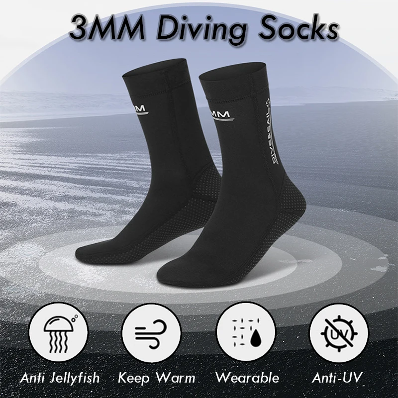 Unisex 3Mm Neopreen Duiken Sokken Water Sport Winter Warm Anti-Slip Zwemmen Snorkelen Sokken Surfen Strand Laarzen Voor Mannen vrouwen