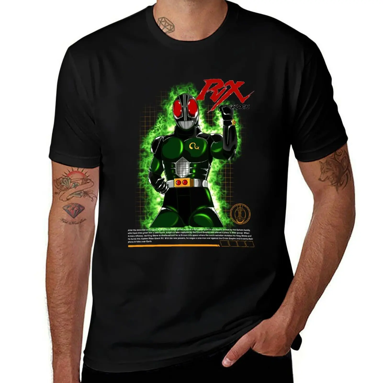 Kamen Rider Black RX T-Shirt Quick Dry Training Short Sleeve Tee T-Shirt