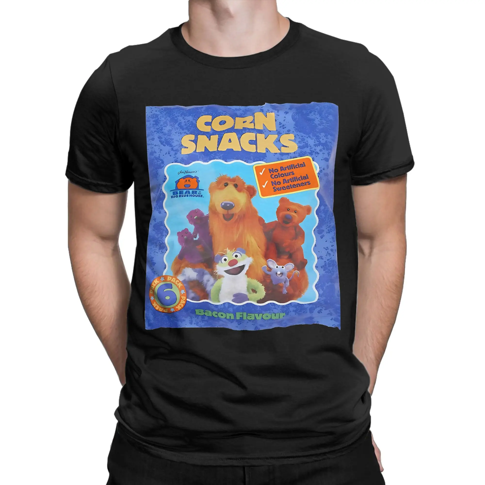 Bear In The Big Blue House Funny Graphic 100% Cotton T-Shirt BEAR In The Big Blue House Tees Tops For Men
