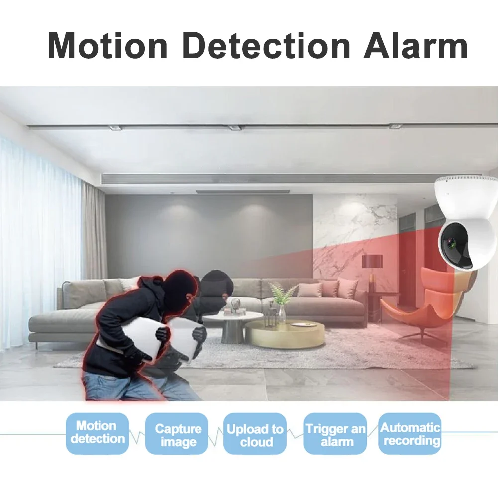 Imagem -05 - Acj Smart Home Security Monitor Wifi Câmera ip Ângulo 360 1080p Visão Noturna Vídeo Webcam Smart Tuya