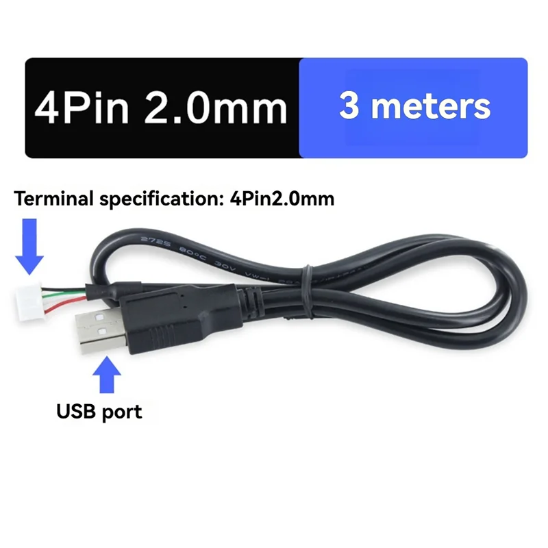 5Pcs USB Zu 4Pin Set Kabel Für Kamera Module Kamera Modul Daten Anschluss Kabel 4P 2,0 Mm-A74Z