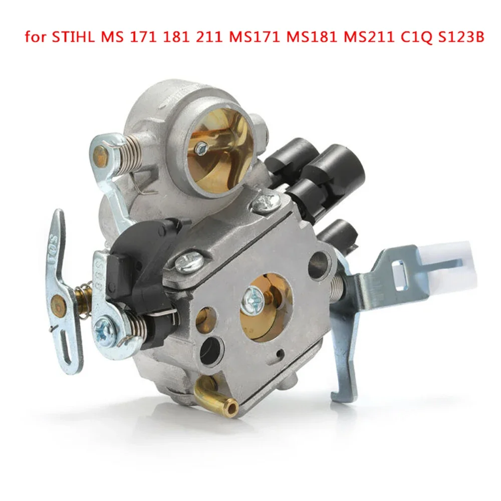 Imagem -03 - Carburador Adequado para Stihl ms 171 181 211 Ms171 Ms181 m 11 C1q S123b Série Motosserra Acessórios de Ferramenta Elétrica de Jardim