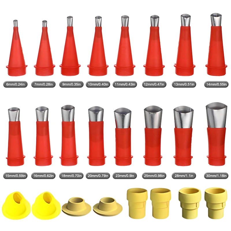 22pcs Stainless Steel Sealing Nozzle Finisher Silicone Sealant Finishing Tool Accessories For Kitchen Bathroom Corner