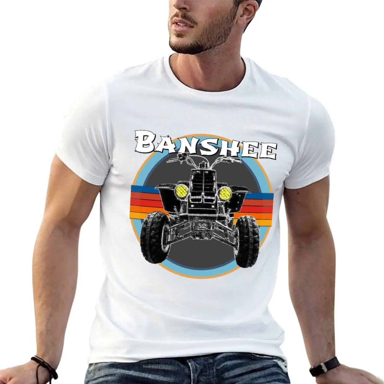 Banshee Quad ATV، Banshee Four Wheeler، Quad Bike تي شيرت قطن تي شيرت رجل 100% رجل تي شيرت فاخر تي شيرت
