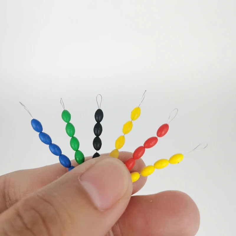 150Pcs Rubber Float Stops Space Beans Oval Stopper Connector Line Buoys Bobber Float for Fishing Accessories Fishing view 5