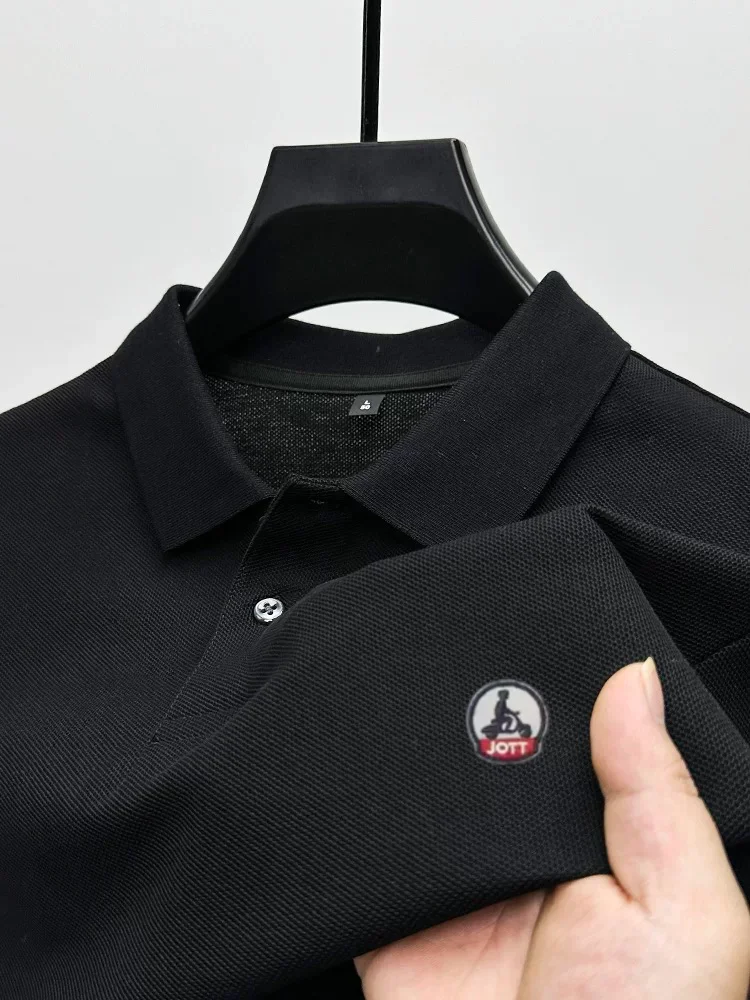 Marca JOTT, Polo de algodón 100% para hombre, novedad de verano 2021, camiseta de manga corta bordada exquisita, Top de alta calidad con solapa a la moda