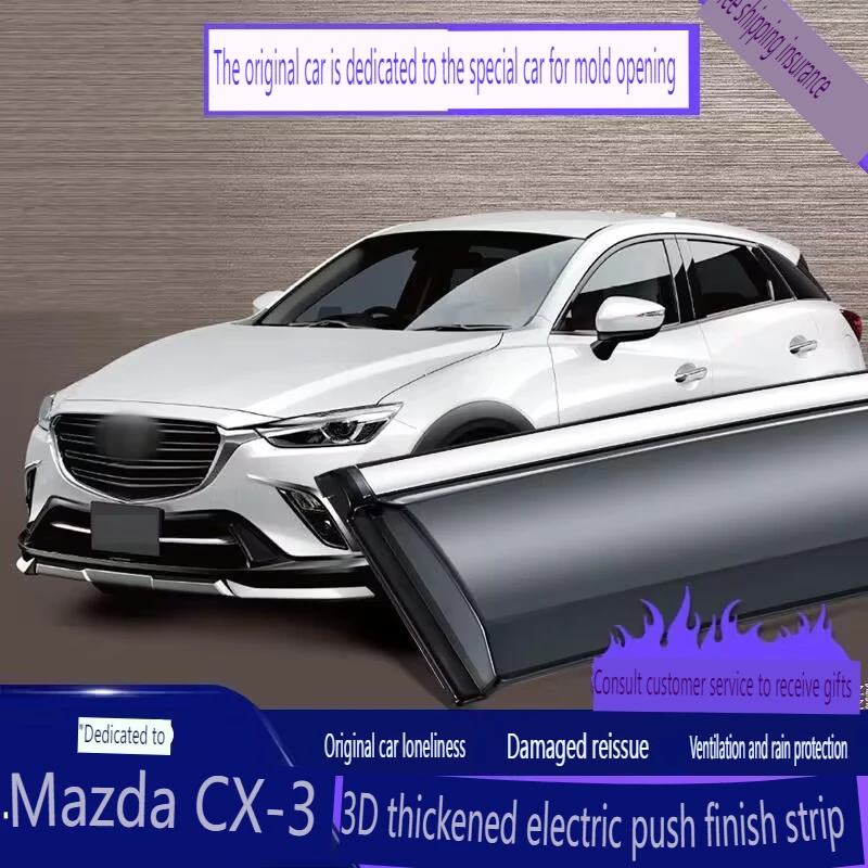 Car Windows Door Visor for Mazda CX-3 CX3 DK 2016~2022 Deflector Smoke Guards Awnings Sun Wind Rain Eyebrow Sticker Accessories