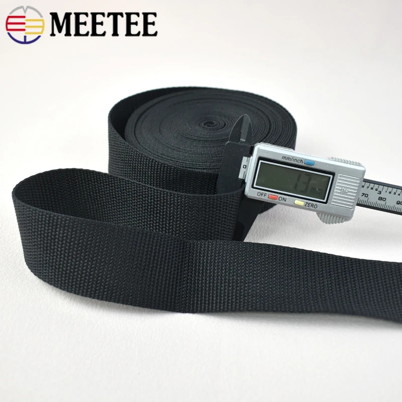 5/10 Metri 20-100mm Meetee PP Nastri di tessitura Zaino Nastro Cinture Cinghia per bagagli Tessuti Fascia per cucire Bias Vincolante Accessori