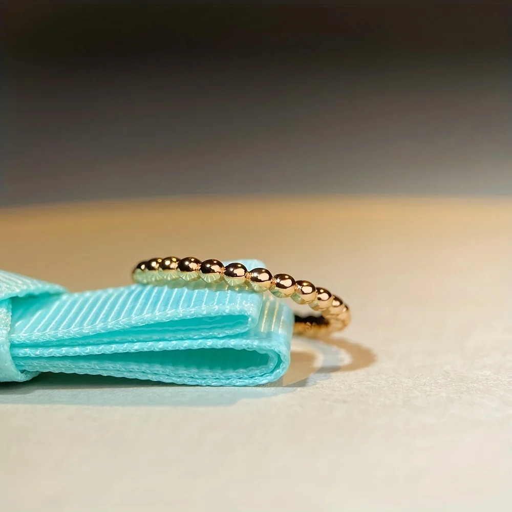 

Штабелируемое кольцо из серебра 925 пробы с круглыми бусинами, дизайн золотого шарика из бисера, крутое изящное кольцо для ее обручальное кольцо из стерлингового серебра 925 пробы