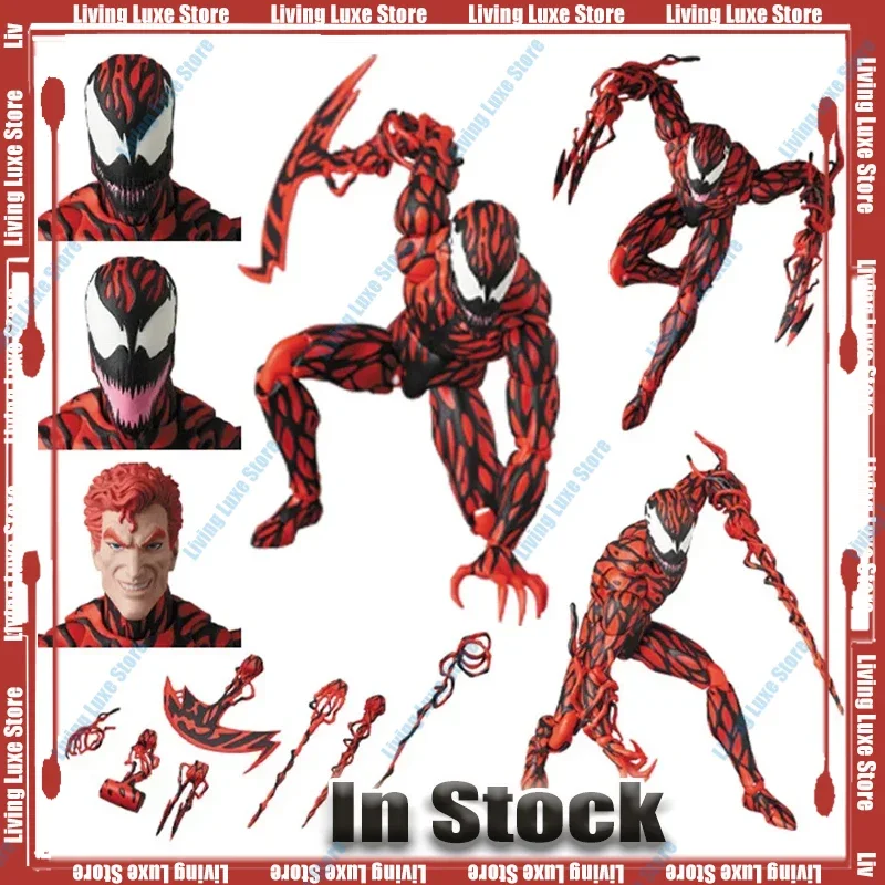 In Stock New Original Medicom Toy MAFEX No.118 Carnage COMIC Ver Spider Man PVC Anime Action Collection Figures Model Toys Gifts