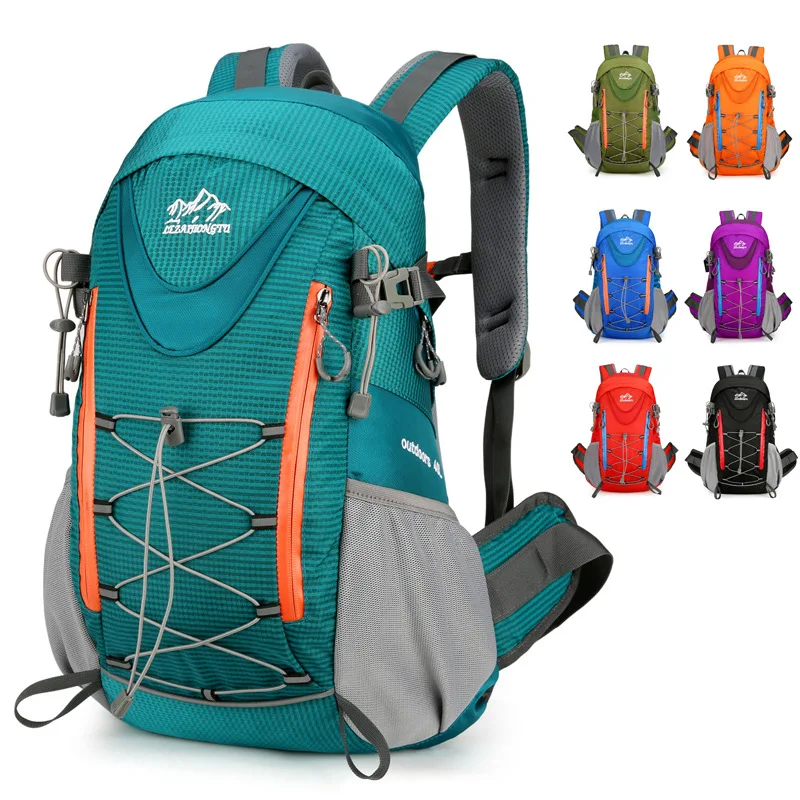 

40L Waterproof Hiking Backpack, Oxford Material Breathable Camping Backpack with USB Charging Port, Lightweight Travel Daypack f