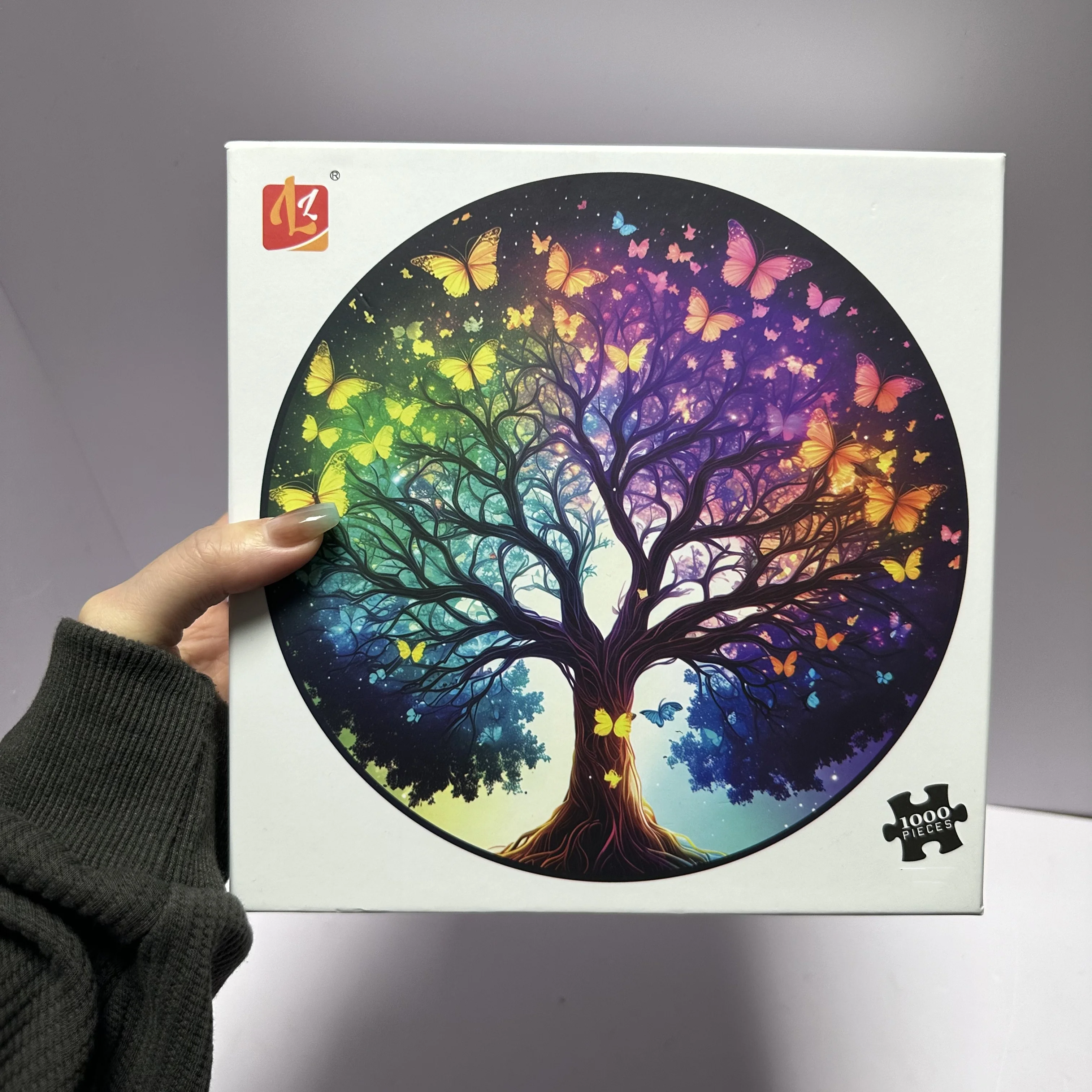 Puzzle circulaire arbre de vie 1000 pièces, puzzle de jeu difficile pour adultes, cadeaux de fête de meubles créatifs, cadeaux de vacances d'anniversaire