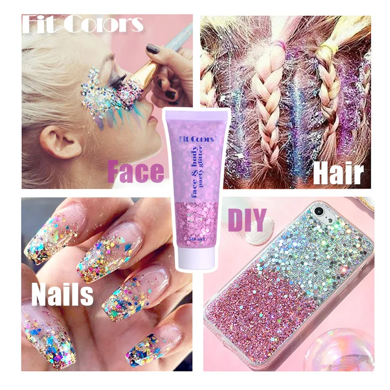 12PCS Mermaid Scale Glitter Gel Iridescent Shimmer for Face Body Lips Eyes Long Lasting Stage Carnival Makeup Cream
