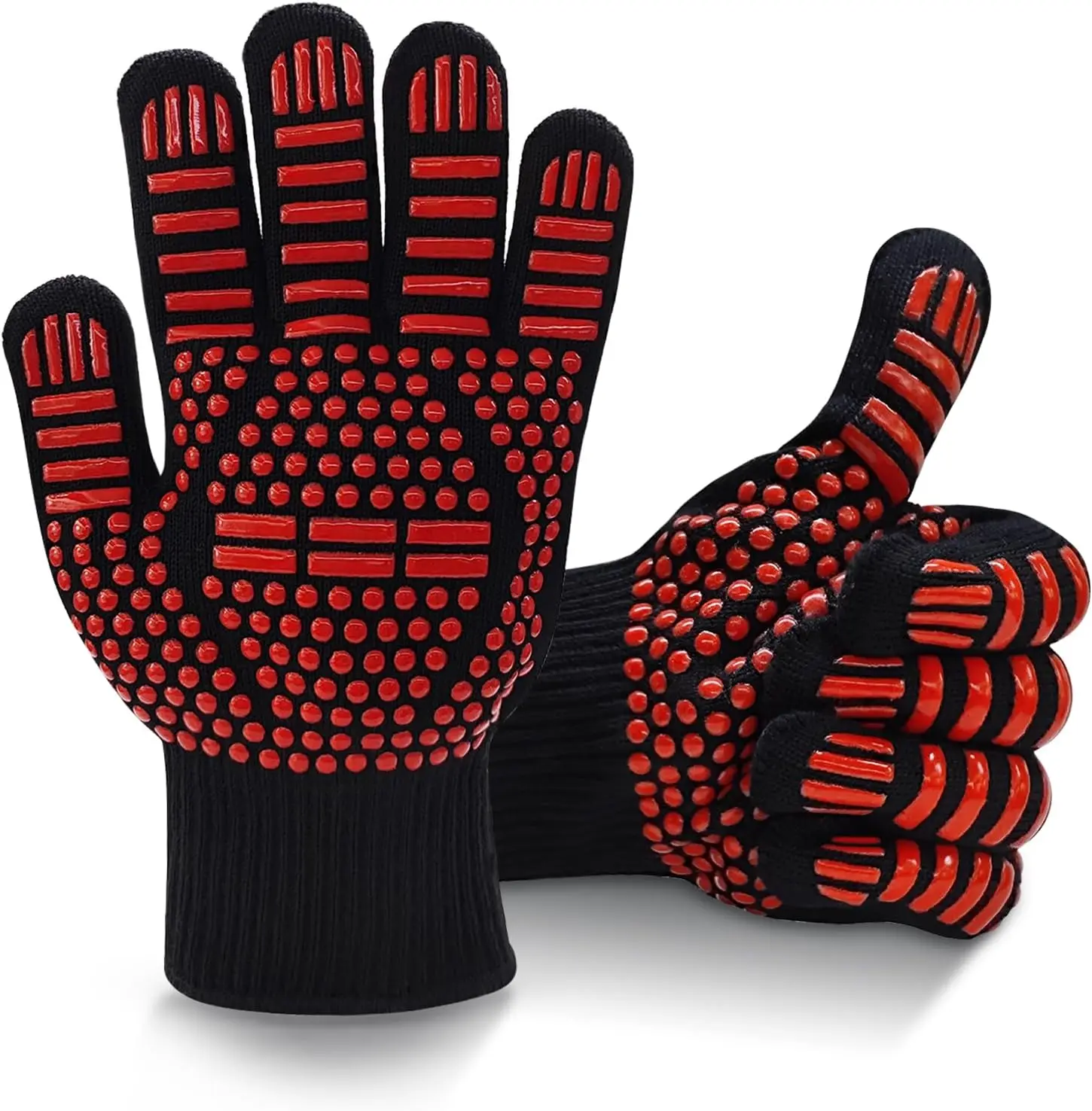 BBQ Gloves Oven Mitts Barbecue Kitchen Gloves 800 Degrees Fireproof Pot Holder Heat Resistant Microwave Grill Glove