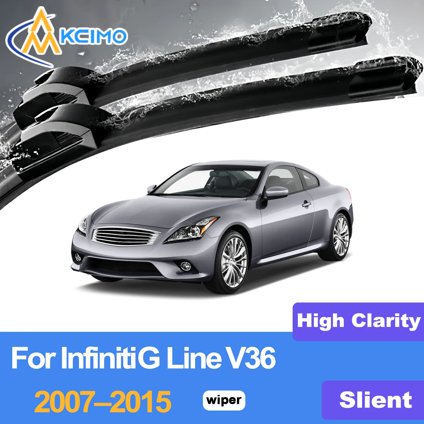 

KCIMO 2PCS Front Windshield Wiper Blades For Infiniti G Line V36 2007–2015, Silent Stable Clean Car Windshield Wiper Accessories