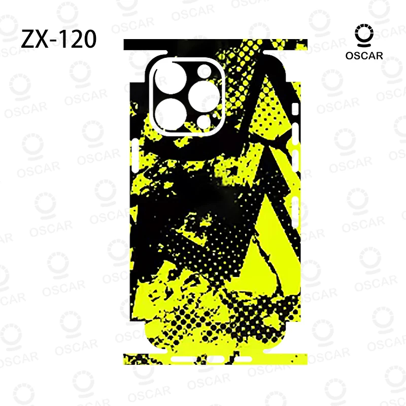 Colorful Decal Skin for iPhone 15 14 13 12 11 Pro XS Max XR Soft Back Screen Protector 3M Wrap with Side Skin Sticker