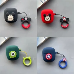Silicone Cartoon Soft Case for JBL TUNE FLEX Wireless Bluetooth Earphone Protective Case with Keyring