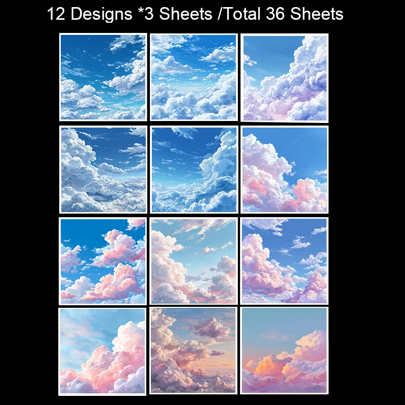 Zestaw papierów do scrapbookingu (36 arkuszy, 15x15 cm): Wzory liści w stylu bohemy do scrapbookingu, origami i dziennika w stylu boho.