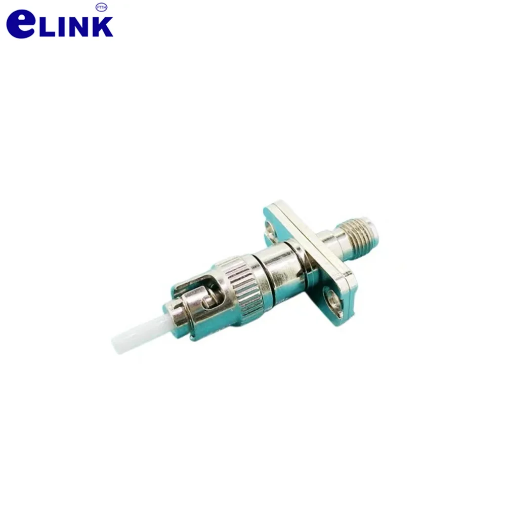 Adaptador de fibra de SMA-ST FM híbrido SMA905 hembra ST macho SMA conector de fibra óptica acoplador óptico de metal SM MM ftth ELINK 1 pieza