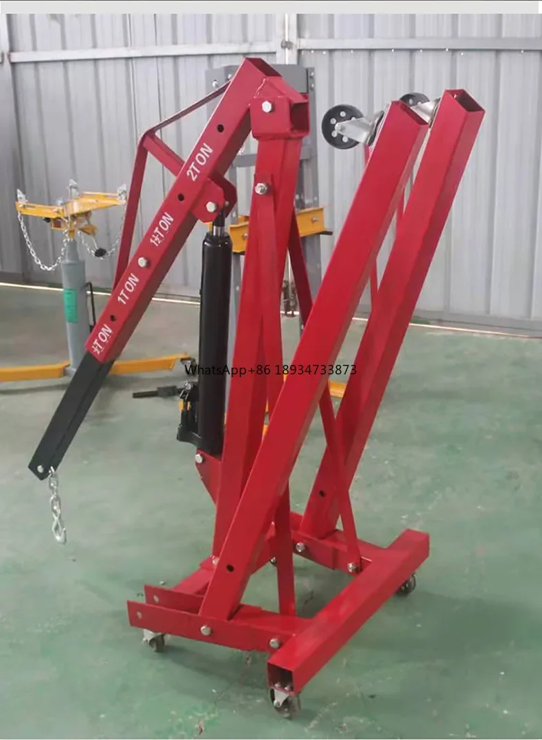 2 Ton 3 Ton Hydraulic Jack Manual Foldable Portable Shop Lift Crane Hoist Engine Shop Crane