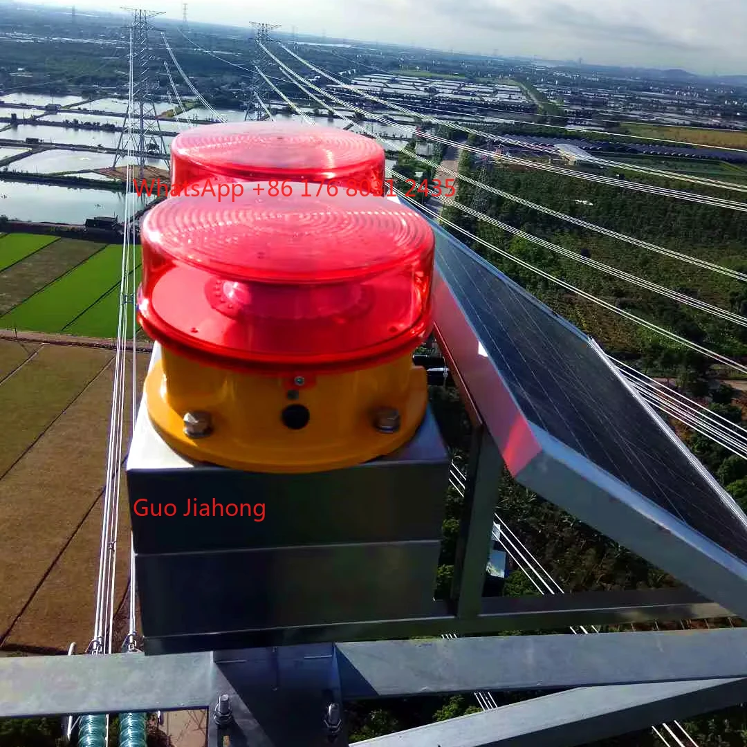 

HIGH VOLTAGE POWER TOWER DUAL L864 WHITE/RED MEDIUM INTENSITY OBSTRUCTION LIGHT